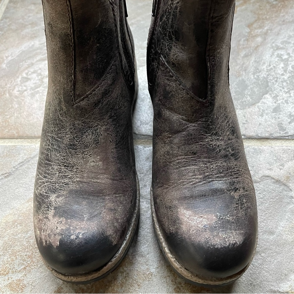 Diba True Say So Vintage Distressed Leather Black Chelsea Ankle Boot Size 9.5 - Picture 4 of 16